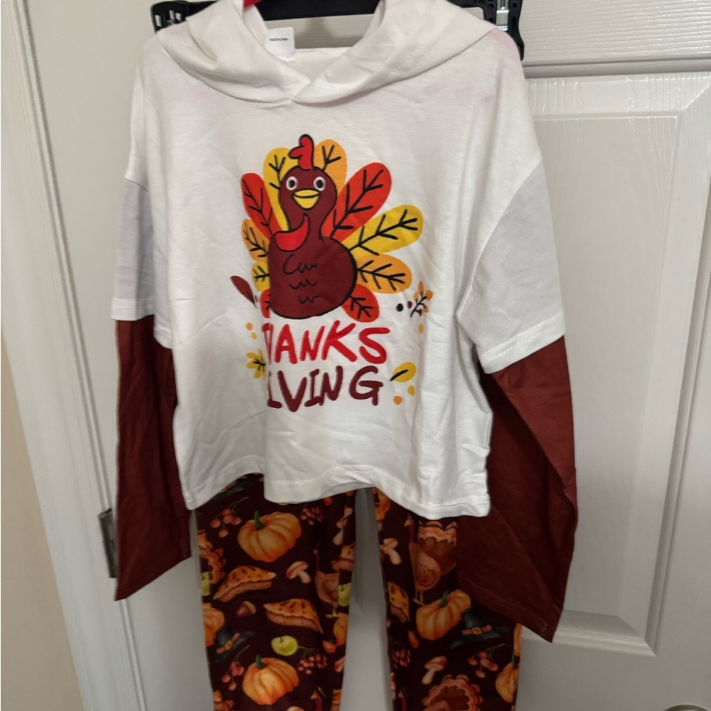 Thanksgiving Turkey Hoodie and Pants Set